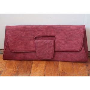 Red Snakeskin Style Clutch